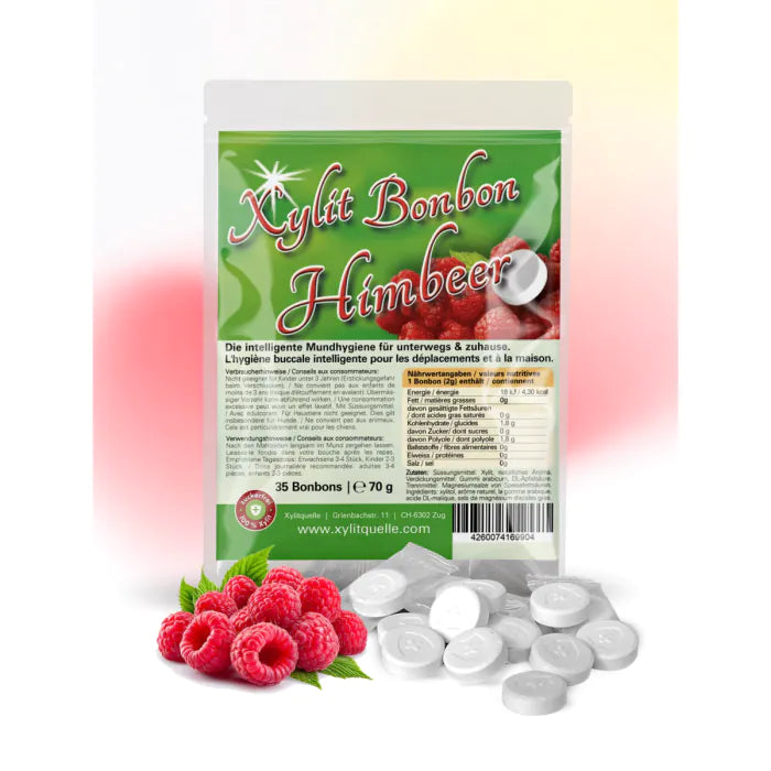 Birkenzucker Bonbons Himbeere zuckerfrei kaufen – Vital Päckli
