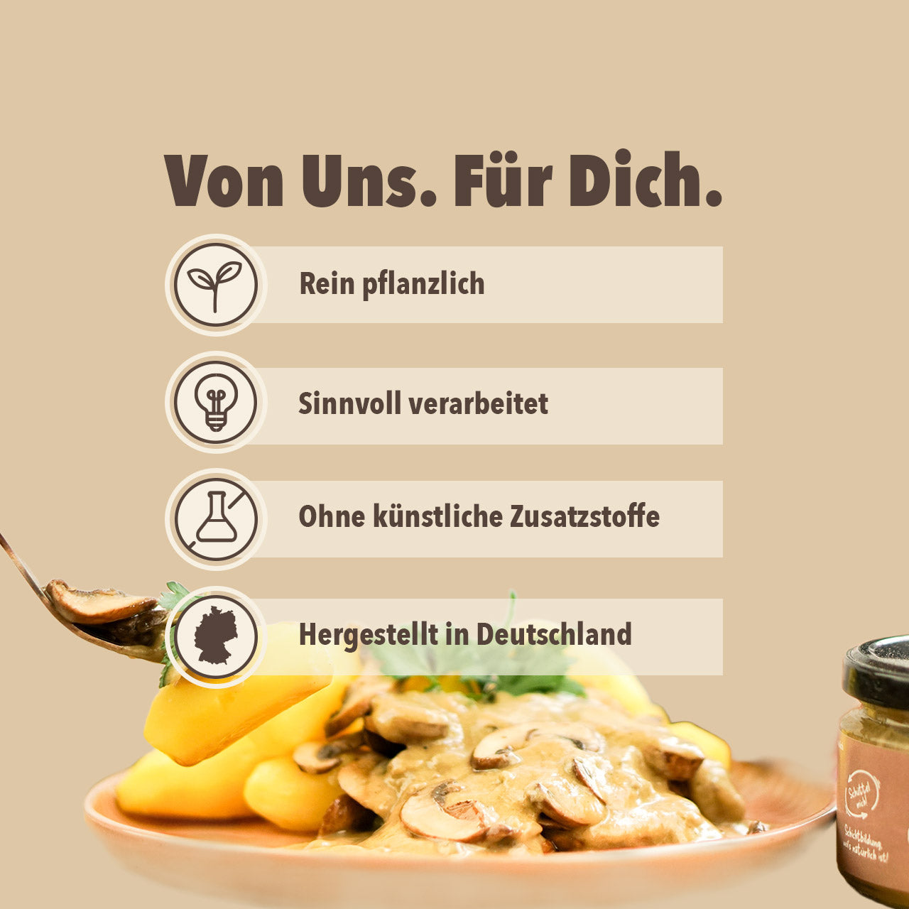 Pflanzliche Pilzrahmsauce Bio, 180ml