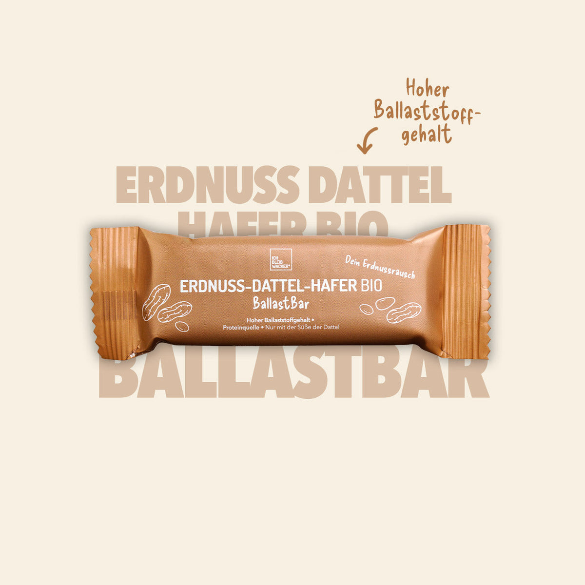 š Erdnuss-Dattel-Hafer BallastBar Bio, 40g (100% off)