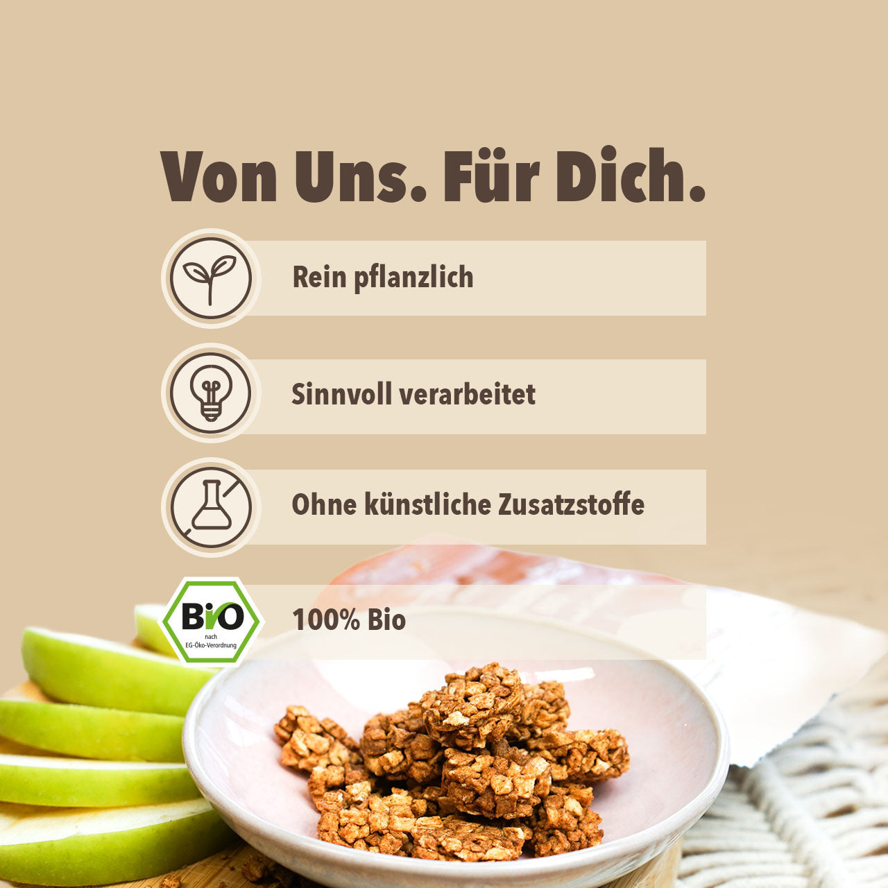Crispies Apfel-Zimt Bio, 12g