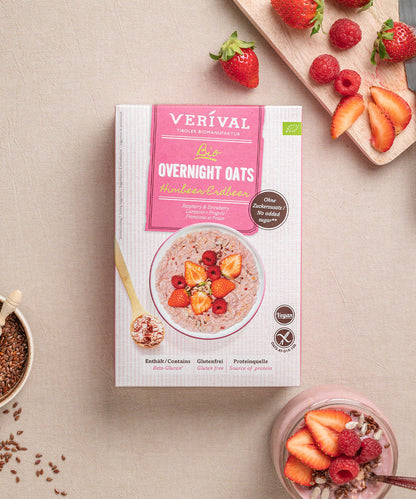 Bio Overnight Oats Himbeer-Erdbeer 350g