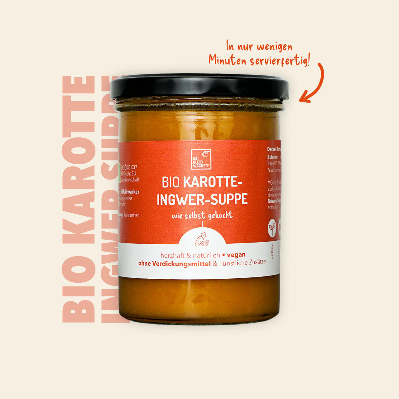 Karotte-Ingwer-Suppe Bio, 360ml
