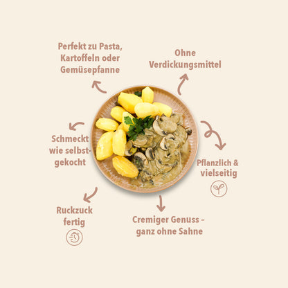 Pflanzliche Pilzrahmsauce Bio, 180ml