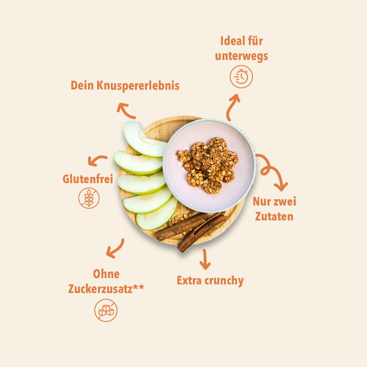 Crispies Apfel-Zimt Bio, 12g
